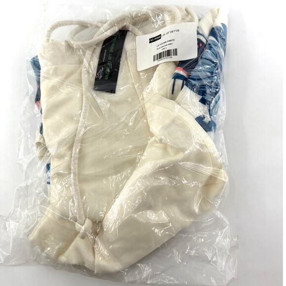 No Pise La Grama Women's Blue Macaw Print La Colina Pants Size 4 - Picture 3 of 8